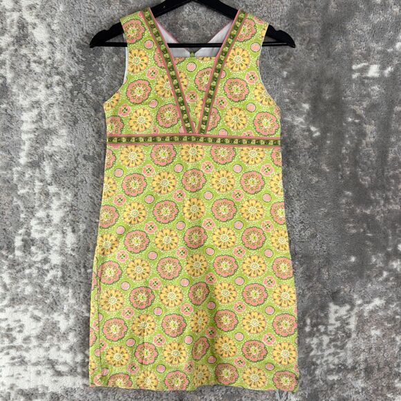KC Parker Girls Sz 14 Floral Print Spring Shift Dress Sleeveless Easter Summer - Picture 1 of 11